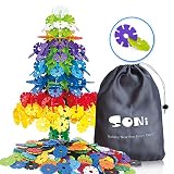 SONi 雪の花びら 立体パズル 500枚 12カラー フラワーブロック 知育玩具 積み木 収納パック付き 子どもおもちゃ プレゼント 入園のお祝い