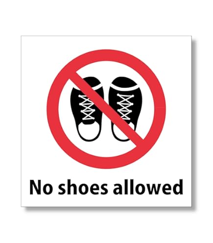 Amazon | 土足禁止/No shoes allowed/プレート 15cm×15cm / 英語表記