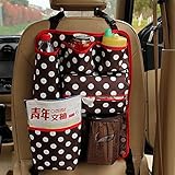 IPRO 自動車 収納袋 車内 車載 高品質 大人気 小物 ケース シート バック ポケット 座席 雑貨 ティッシュカバー(ブラウン)