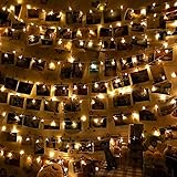 LEDフォトクリップ文字列ライト画像ライトを30クリップ暖かいホワイトフェアリーStarryライト10.5フィートBattery Powered壁、部屋の装飾Hanging写真、カード、アートワークと