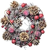 あまの クリスマス飾り 天然素材 ベリーリース M 直径25cm MLF-0111