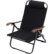 極美品　RcrCamp リクライニングローチェア 収納袋付き ブラック amazon3.jpg