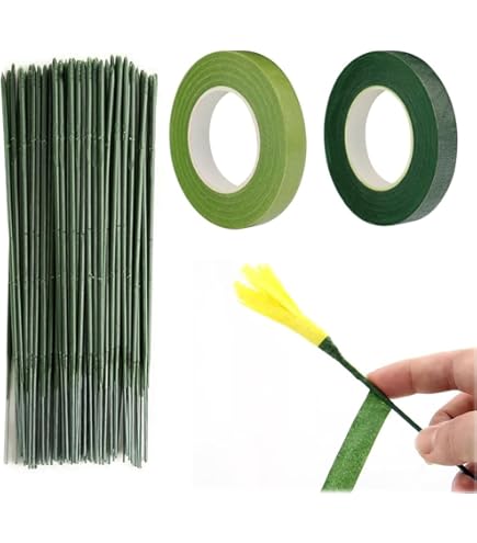 プリザーブドフラワーセット ホワイト・グリーン 　造花　ワイヤー　テープ プリザーブドフラワーセット ホワイト・グリーン 造花 ワイヤー テープ