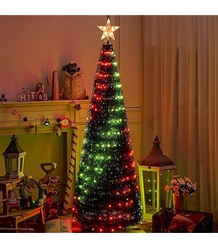 Amazon | ポップアップクリスマスツリー レッド H145×W70cm