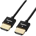 エレコム HDMI ケーブル 0.7m 4K × 2K対応 スーパースリム ブラック DH-HD14SS07BK