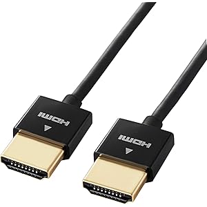 エレコム HDMI ケーブル スーパースリム 1m ハイスピード 【 Nintendo Switch 対応 】 4K 3DフルHD イーサネット対応 ブラック DH-HD14SS10BK