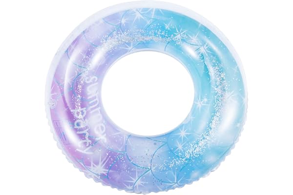 浮き輪 うきわ 浮輪 大人用 子供用 70/90/120cm Ninonly フロート O型 水遊び用 キラキラ 夏休み スイミング（星空柄/スイカとハート柄）
