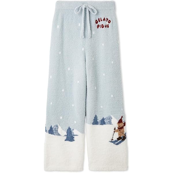 Amazon | [ジェラート ピケ] 【HOLIDAY】スキーベア柄ロングパンツ