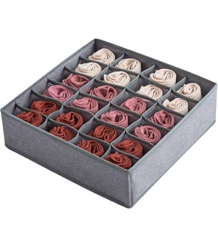 Amazon｜衣類仕分けボックス 24マス 大容量 靴下&下着 整理整頓