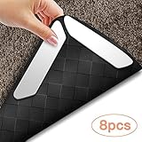 ラグGrippers、8pcs非スリップラグパッド| Anti CurlingラグGripper |プレミアムカーペットGripperで再生可能テープ
