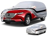 Holthly 10層SUVカーカバー カスタムフィット マツダ CX-5 CX5 CX-50 CX50 (2012-2024)用 防水 全天候型 自動車 アウトドア フルカバー 雨 太陽 紫外線保護 シルバー