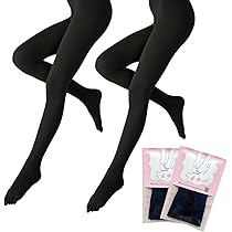 タイツ黒L2枚　5日ご購入 ATSUGI（アツギ） ＼割引クーポン実施／タイツ 80デニール 5本指 婦人