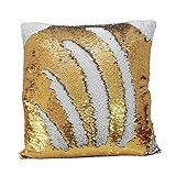 Yukunda 2色リバーシブルスパンコールマーメイド枕カバー16×16 inch