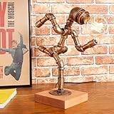Ywyun ロフト懐かしいレトロな水ランプ、ベッドサイドランプ調光可能なLEDアメリカン、創造的なバーベッドルームランプロボット