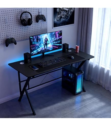 ⭐️パソコンデスク 木目調 80*51cm 勉強机 ゲーミングデスク ワークデスク Amazon | LYZMHA ゲーミングデスク パソコンデスク 木製 勉強机 幅80cm