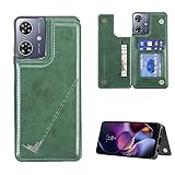【Suumii】 手帳型 moto g64 5G / moto g64y 5G用 背面 手帳 カードケース ランヤード付 背面カバーモトローラ g64 5G(ダルグリーン) スマホケース サイドマグネット カード収納 横置き機能 PUレザー 財布型 携帯カバー motorola g64(6.50インチ)緑