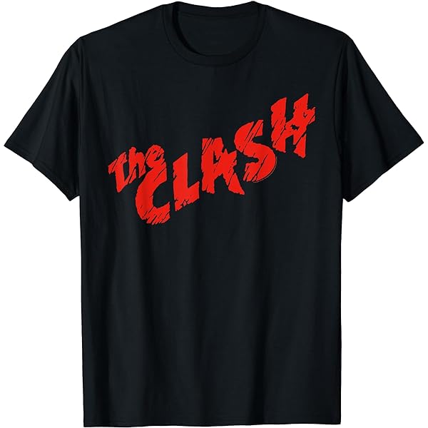 Amazon | The Clash - スクラッチレッドロゴ Tシャツ | Tシャツ