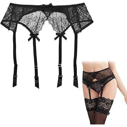 Amazon | ガーターベルト レディース シンプルレース セクシー下着 長