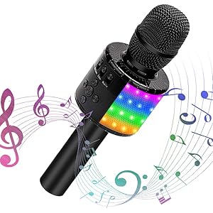 Verkstar Bluetooth カラオケマイク ブルートゥース ワイヤレスマイク LEDライト付き&イヤフォンジャ… Verkstar Bluetooth カラオケマイク ブルートゥース ワイヤレスマイク LEDライト付き&イヤフォンジャ…