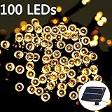 Weanas? Solar Power Fairy String Light 100 LEDs Warm White Solar Energy 55 feet 17M for Indoor Outdo