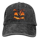大人 デニム キャップハッピーハロウィン パンプキン かぼちゃ 今季最新 登山 ハット UVカット 紫外線対策 日よけ 小顔効果 プリント付き 無地 ブラック