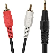 Amazon | オーディオ変換ケーブル RCA/ピンプラグ×2(赤.白) - 6.3mm