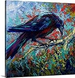 Marionローズプレミアムシックラップキャンバス壁アート印刷題名Lone Raven 36" x 36" 1156580_24_36x36_none