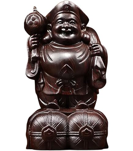 Amazon｜大黒様 木彫り 七福神 大黒天 置物 黒檀 仏像 フィギュア 木製