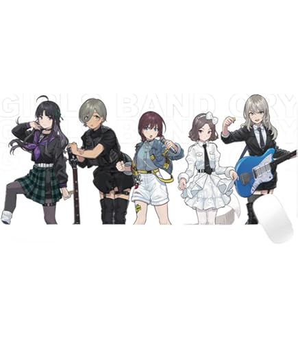 Amazon.co.jp: ガールズバンドクライ マウスパッド 河原木桃香 ルパ 安