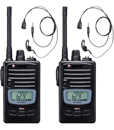 ALINCO DJ-P221L 2個セット　イヤホンマイク付き W019H イヤホンマイクセット ALINCO アルインコ 特定小電力