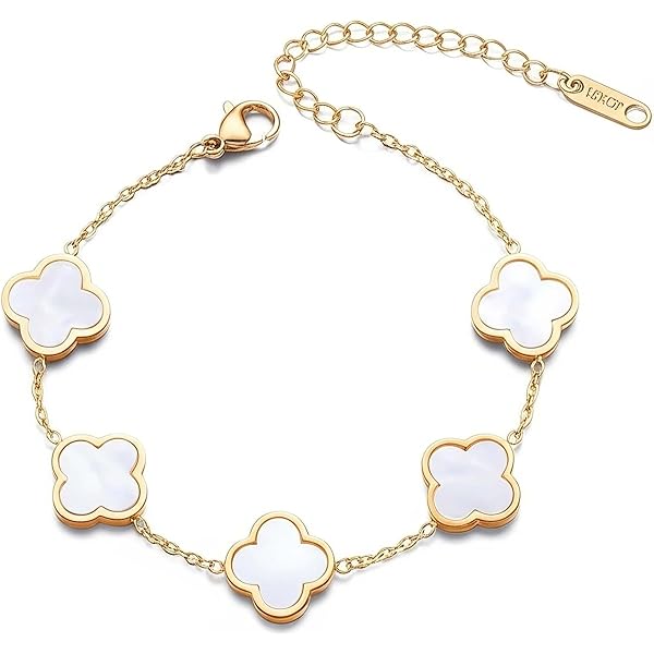 黒いクローバー型チャームブレスレット Amazon.co.jp: Chiorgone ブラック四つ葉のクローバー