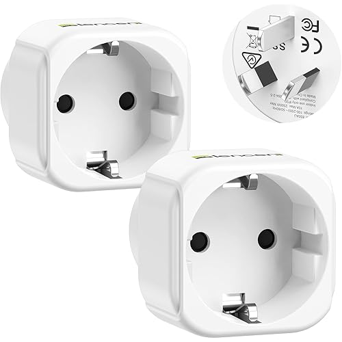 LENCENT 2 Pack Europe to AU Plug Adapter, European to Australia Outlet Plug Adaptor, EU to New Zealand Travel Households Plug