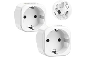 LENCENT 2 Pack Europe to AU Plug Adapter, European to Australia Outlet Plug Adaptor, EU to New Zealand Travel Plug Converter