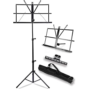 IronTree 譜面台 折畳式 高度調整可能 収納ケース付き