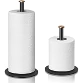 Paper Towel Holder Black,ZMGNND Adjustable Paper Towel Stand for Countertop - New House Essentials,Matte Black Bathroom Paper