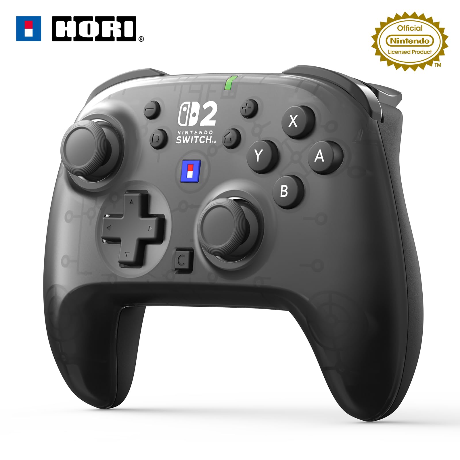 【任天堂ライセンス商品】ワイヤレスホリパッド TURBO for Nintendo Switch 2 コントローラー ミストブラック【Switch2・Switch両対応】【連射/連射ホールド機能搭載】