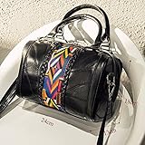 Mutell（TM）カラフルなストライプカジュアルジッパーソリッドメッセンジャーバッグと新しい女性革ハンドバッグブランドデザイナー黒のショルダーバッグ