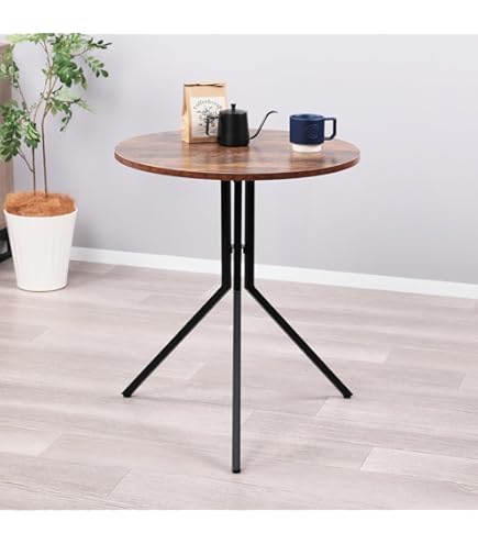 Amazon｜MIRAI-SHOW カフェテーブル 丸 70cm 円形 ダイニングテーブル