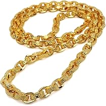 【22k・gp加工】　 大フィリグリー　梵字　ペーパーチェーン　60cm 真言 リング 金 22k gp ペーパーチェーンリング gold 六字真言