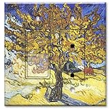 Printed壁プレートwith Matchingロッカースイッチおよび/またはコンセント – Van Gogh : Mulberryツリー マルチカラー 306-Printed-Switch-Out
