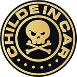 CHILD IN CARマグネット（ゴールド）
