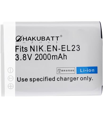 Amazon | Power-connoisseurリチウムイオン充電池EN-EL23交換