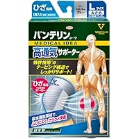 バンテリンコーワサポーター 高通気サポーター ひざ専用 大きめ/Lサイズ(ひざ頭周囲 37~40cm) シルバーグレー