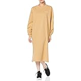 Amazon Co Jp チャンピオン 長袖 Tシャツワンピース ロングワンピース Aライン ルーズフィット サイドスリット サイドポケット グラフィックプリント コットンusa スクリプトロゴ Women S Cw U412 レディース オフホワイト L 服 ファッション小物