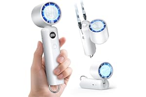 携帯扇風機 ハンディファン 【2026新設計 SP暴風モード付き & -26℃瞬間冷却】 手持ち扇風機 冷却プレート ペルチェ ハンディ 小型 強化7枚羽根 強力 静音 100段階風量 6800mAh大容量 急速充電 Type-C充電式 4WAY (