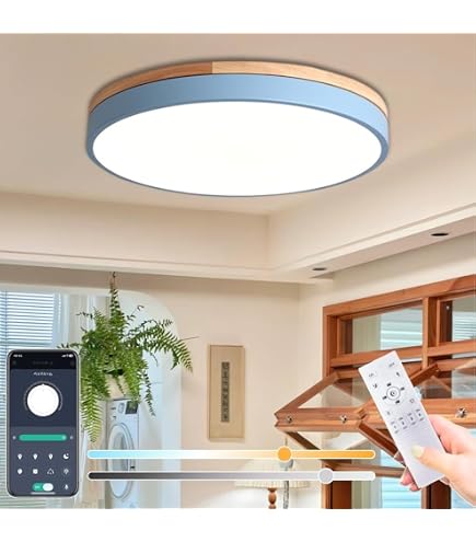 Amazon.co.jp : DEMILA LED シーリングライト おしゃれ 木目 北欧 天井
