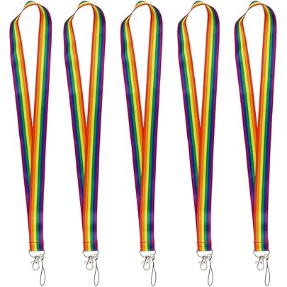 Amazon.co.jp: カラフルなレインボーストラップ女性ストラップネック