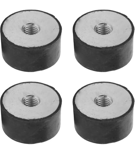 4 Isolateurs Caoutchouc Uxcell – 20x20 Mm Avec Goujons M6 – Neuf