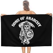ANARCHY タオル Amazon.co.jp: ビーチタオル Sons of Anarchy サンズ・オブ
