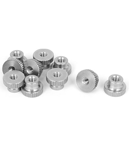 Uxcell Knurled Thub Nuts, 10Pcs 3x0.5 Iron Round Knobs Fastener For - View #9